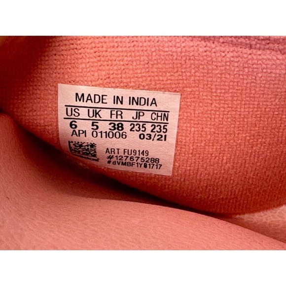 ADIDAS Adilette Lite Slides Trefoil Logo Polka Dot Pink FU9149 Size 6 38 MINT - Picture 9 of 9